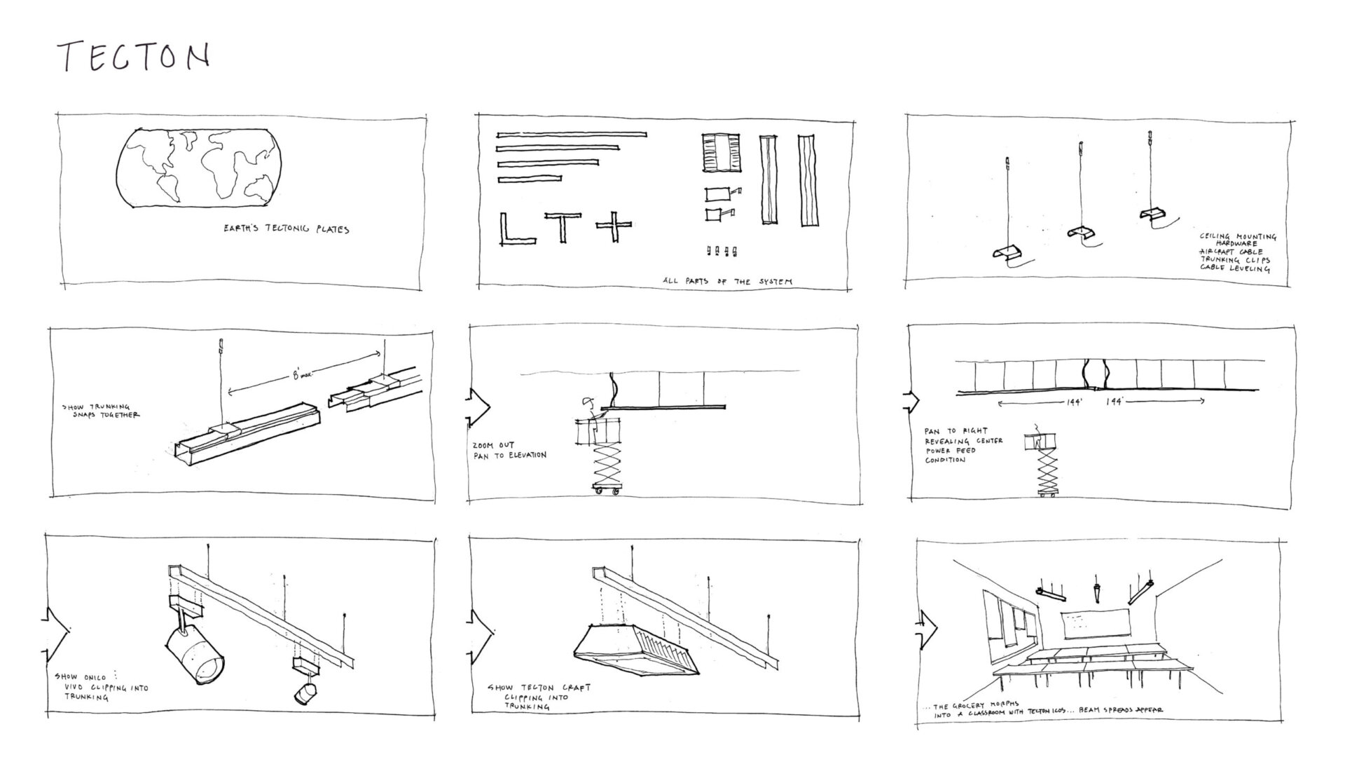 Sketch for lighting project.