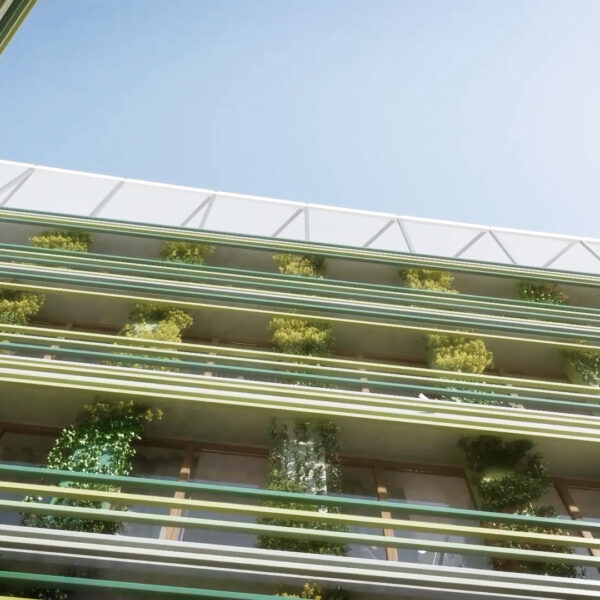 Railings on a building seen from 