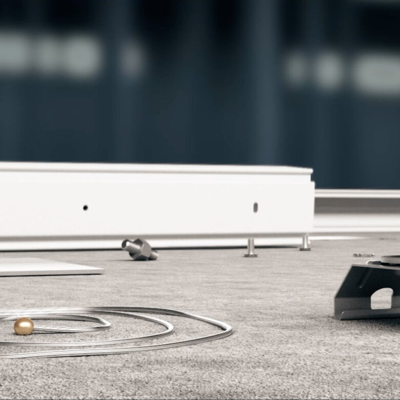 Components of a high end office light system.